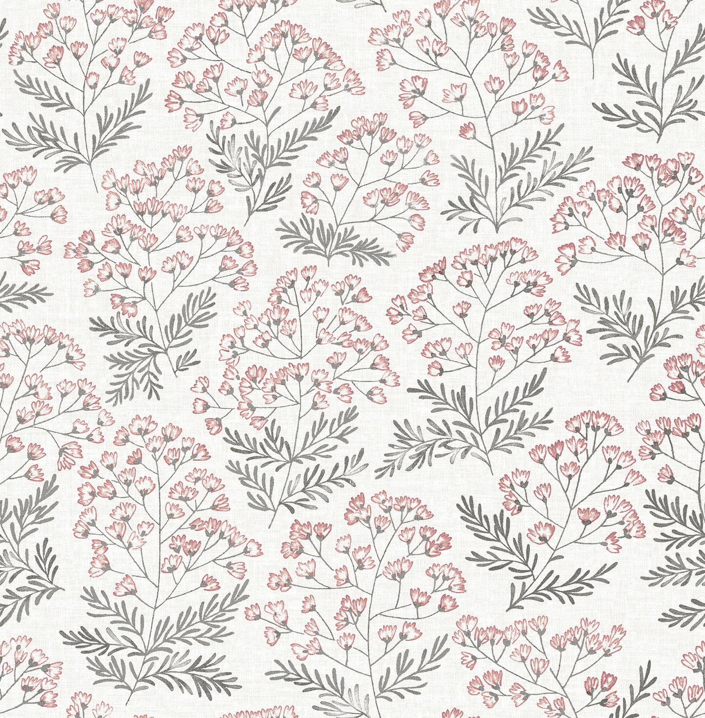 A-Street Prints Floret Pink Floral Wallpaper, 20.5-in by 33-ft