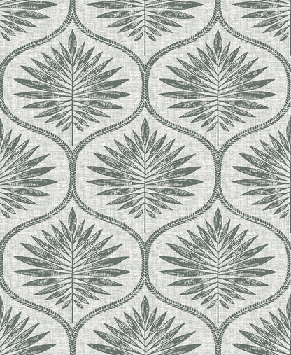 A-Street Prints Laurel Grey Ogee Wallpaper, 20.5-in by 33-ft