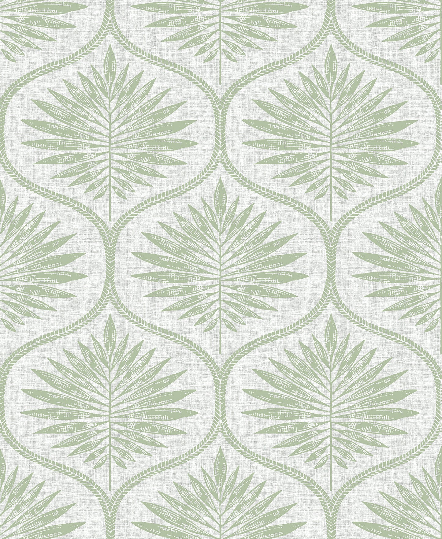 A-Street Prints Laurel Light Green Ogee Wallpaper, 20.5-in by 33-ft