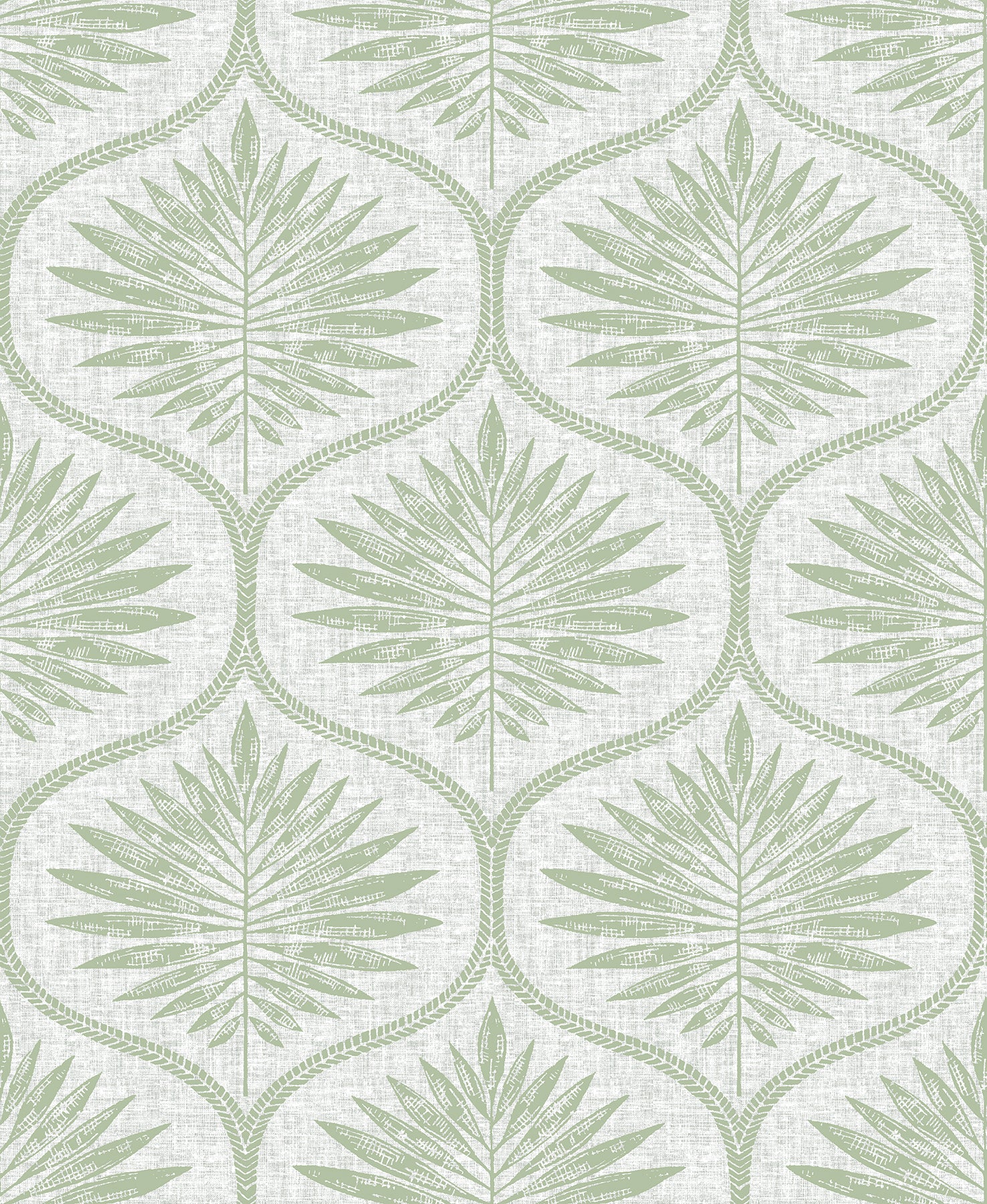 A-Street Prints Laurel Light Green Ogee Wallpaper, 20.5-in by 33-ft