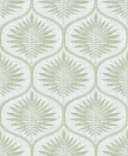 A-Street Prints Laurel Light Green Ogee Wallpaper, 20.5-in by 33-ft