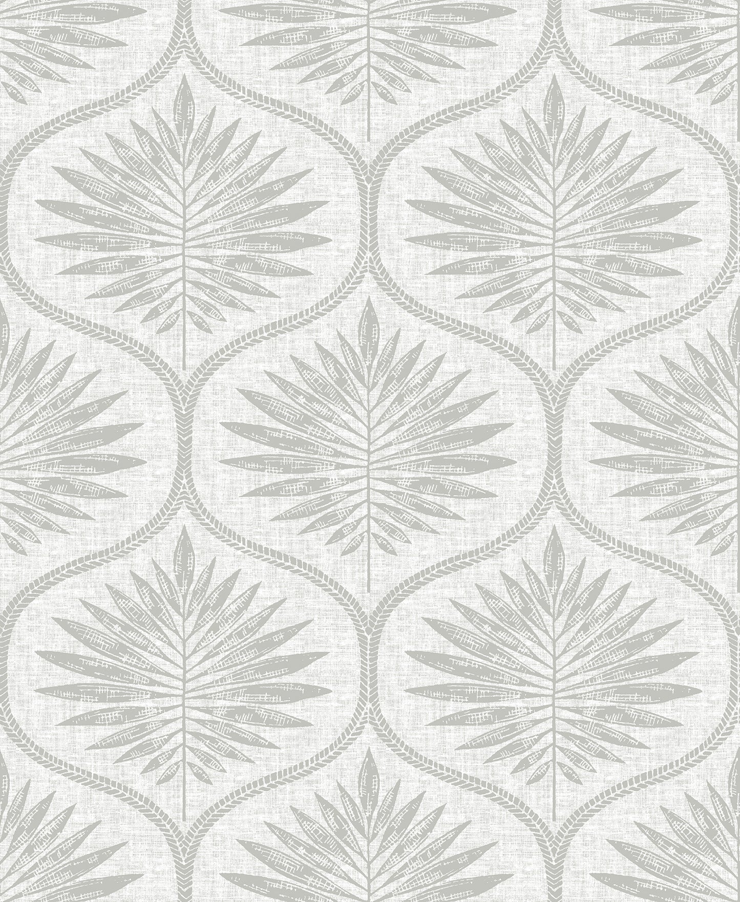 A-Street Prints Laurel Light Grey Ogee Wallpaper, 20.5-in by 33-ft