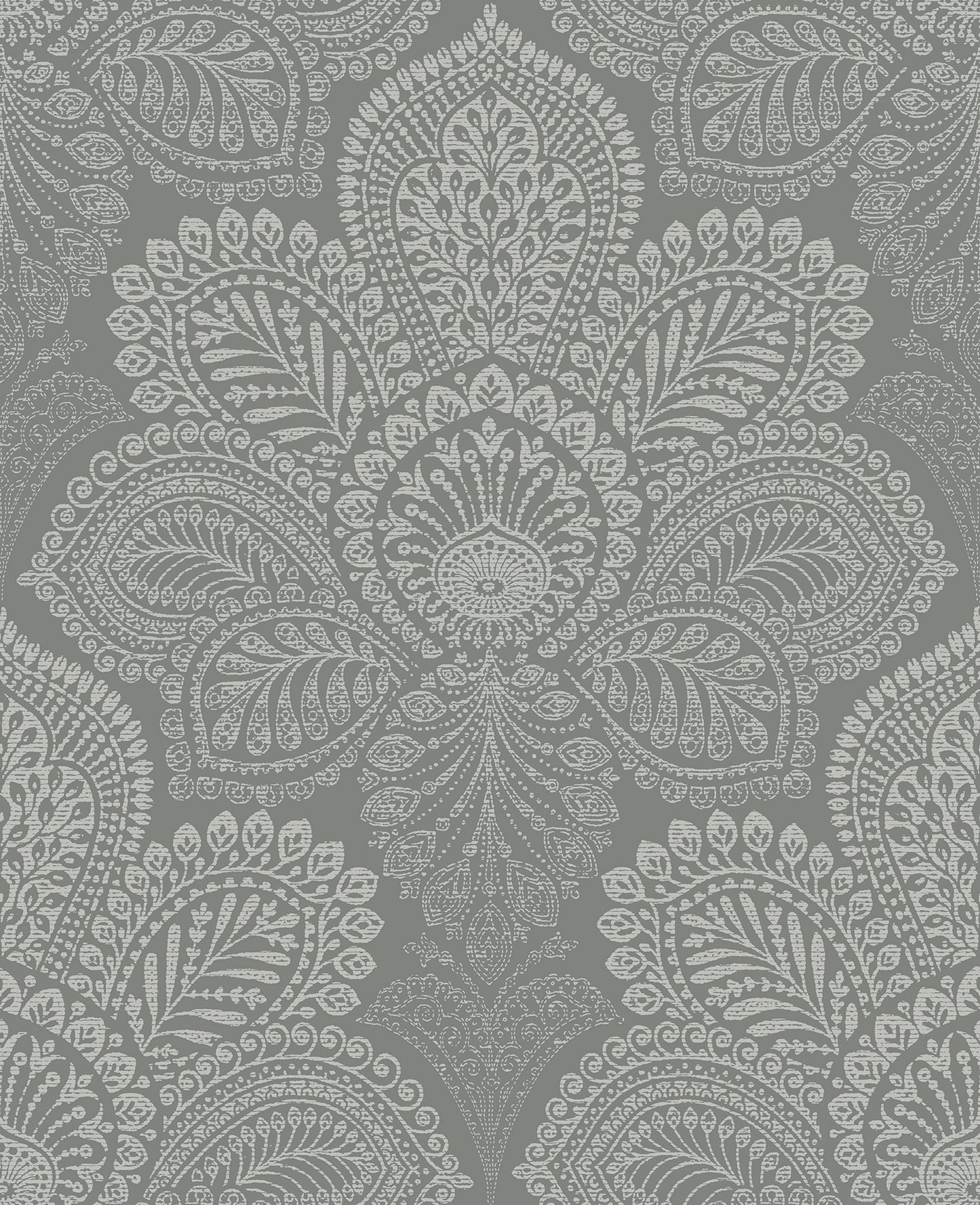 A-Street Prints Triumph Grey Medallion Wallpaper, 20.5-in by 33-ft