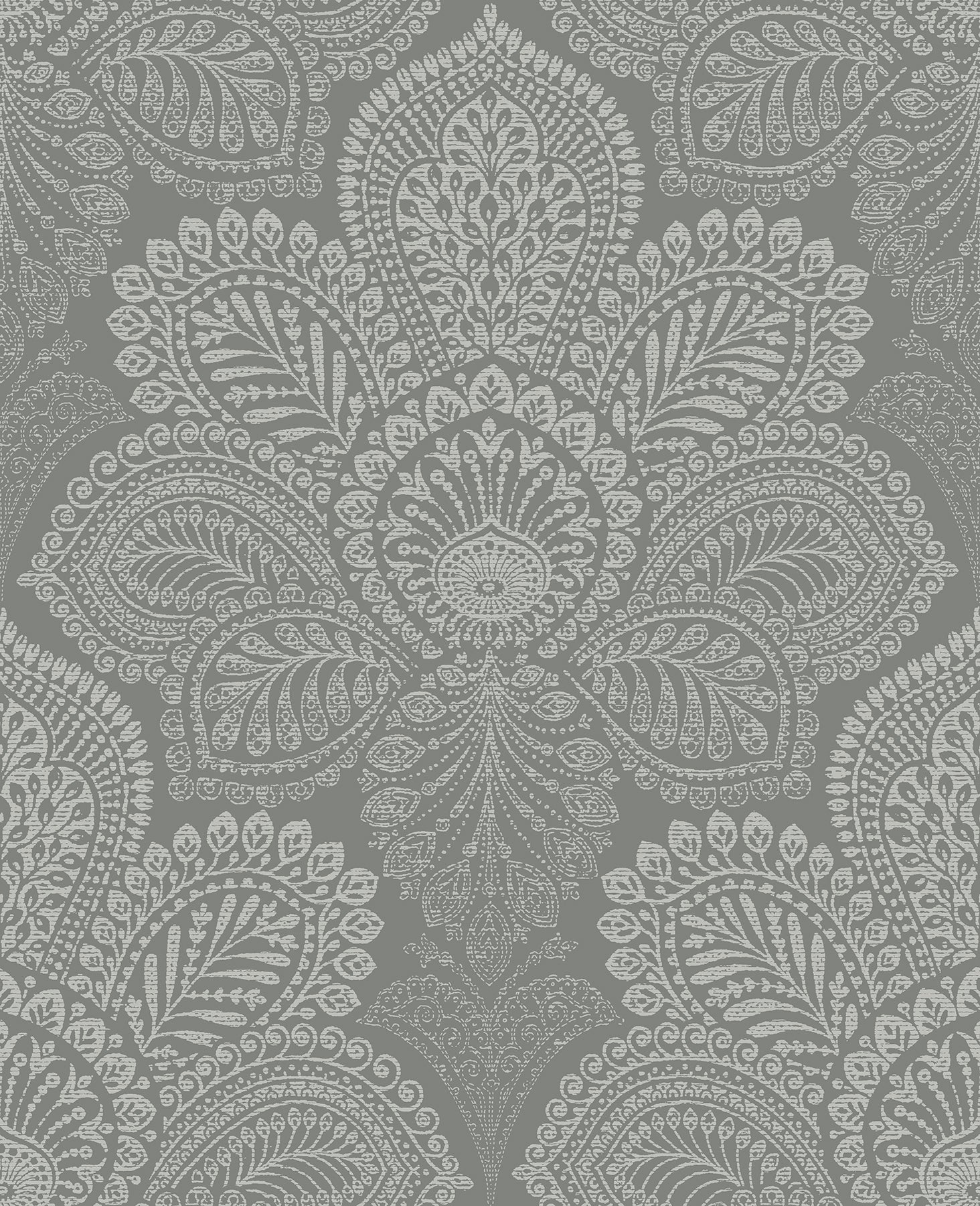 A-Street Prints Triumph Grey Medallion Wallpaper, 20.5-in by 33-ft