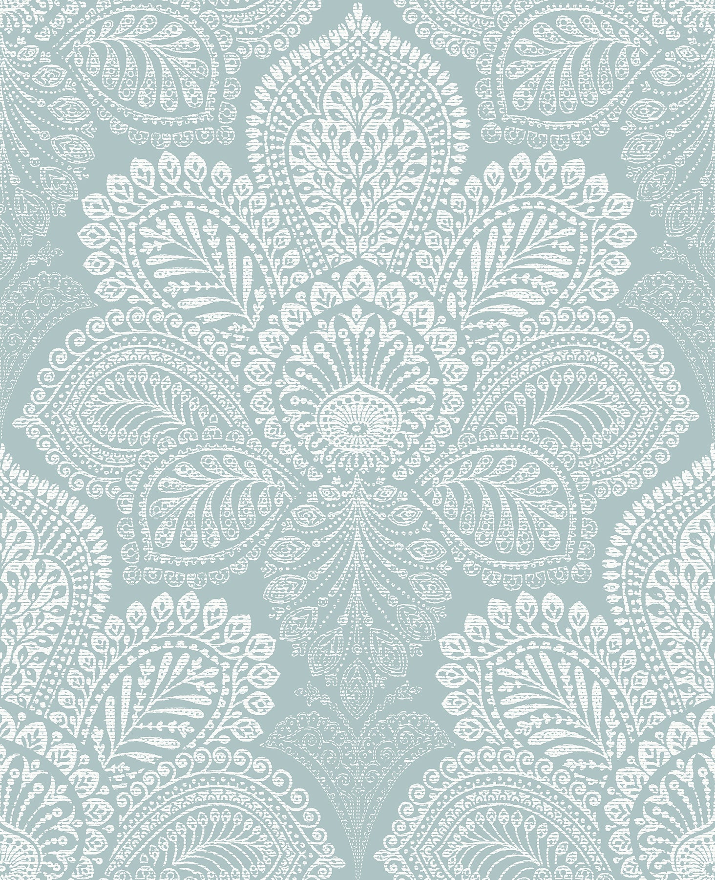 A-Street Prints Triumph Light Blue Medallion Wallpaper, 20.5-in by 33-ft