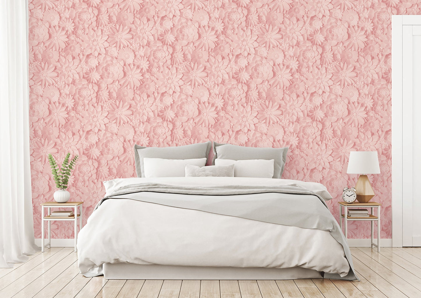 Fine Decor Dacre Pink Floral Wallpaper, 20.5-in by 33-ft