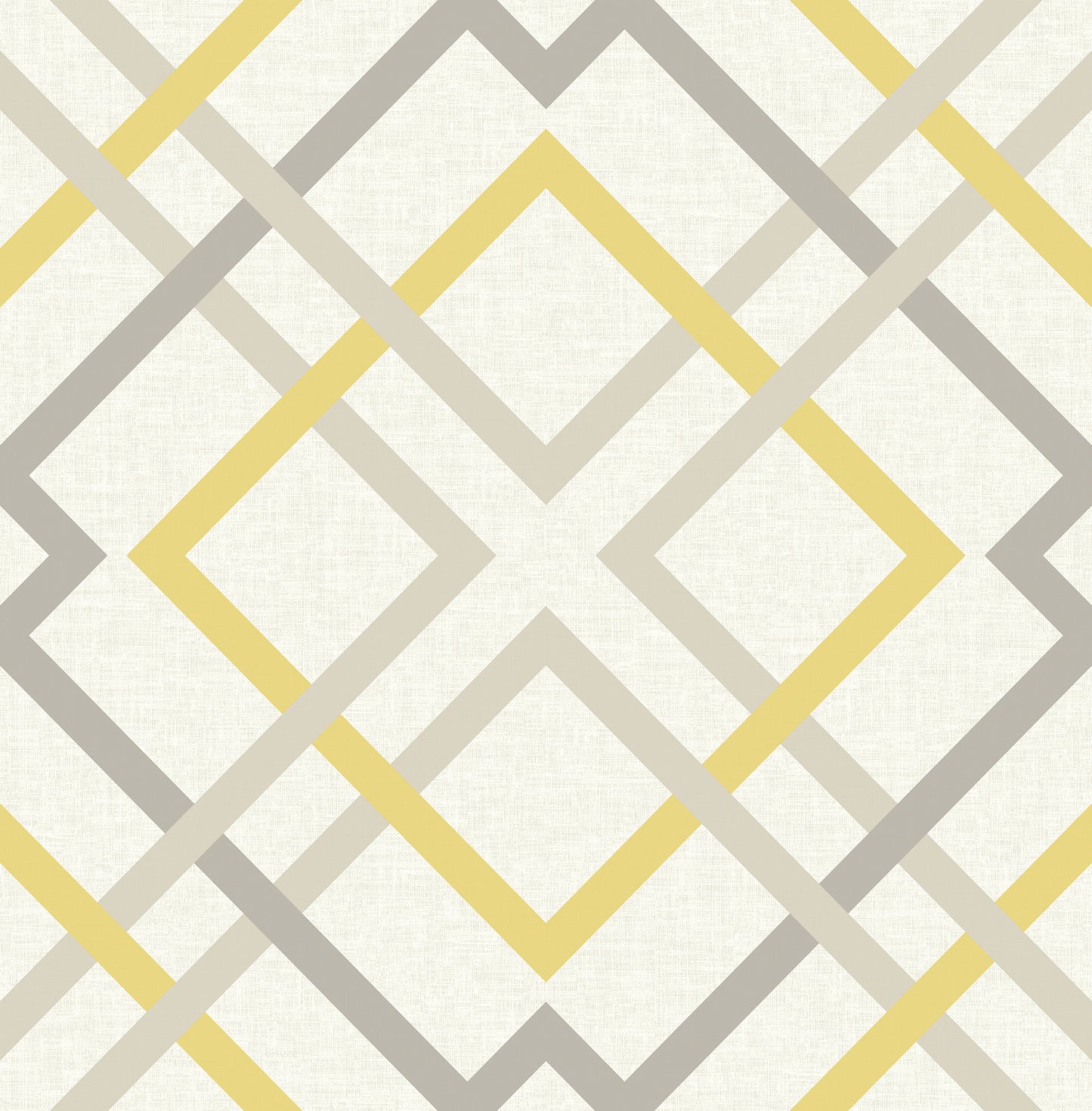 A-Street Prints Saltire Emile Yellow Lattice Wallpaper, 20.5-in by 33-ft