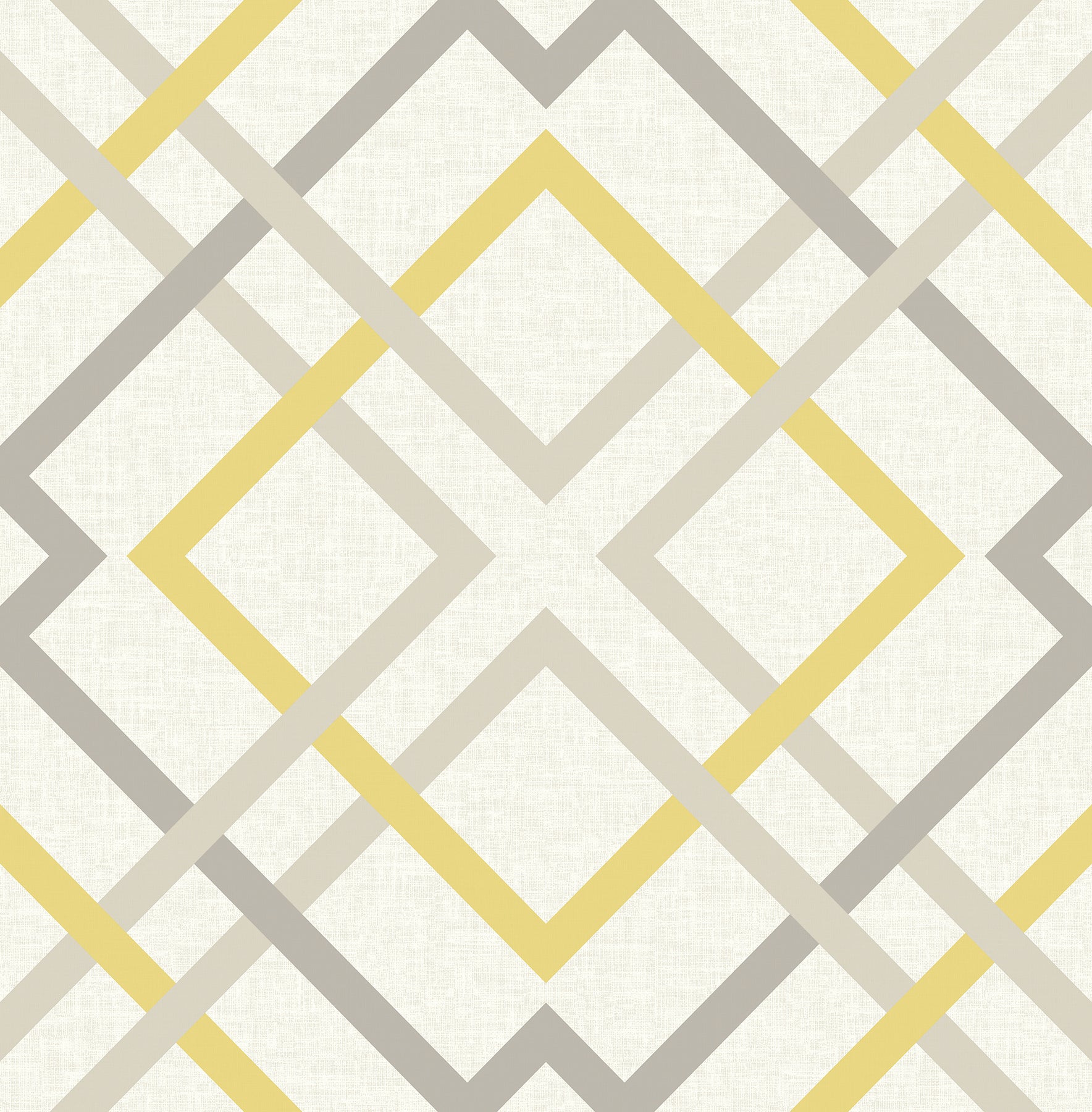 A-Street Prints Saltire Emile Yellow Lattice Wallpaper, 20.5-in by 33-ft