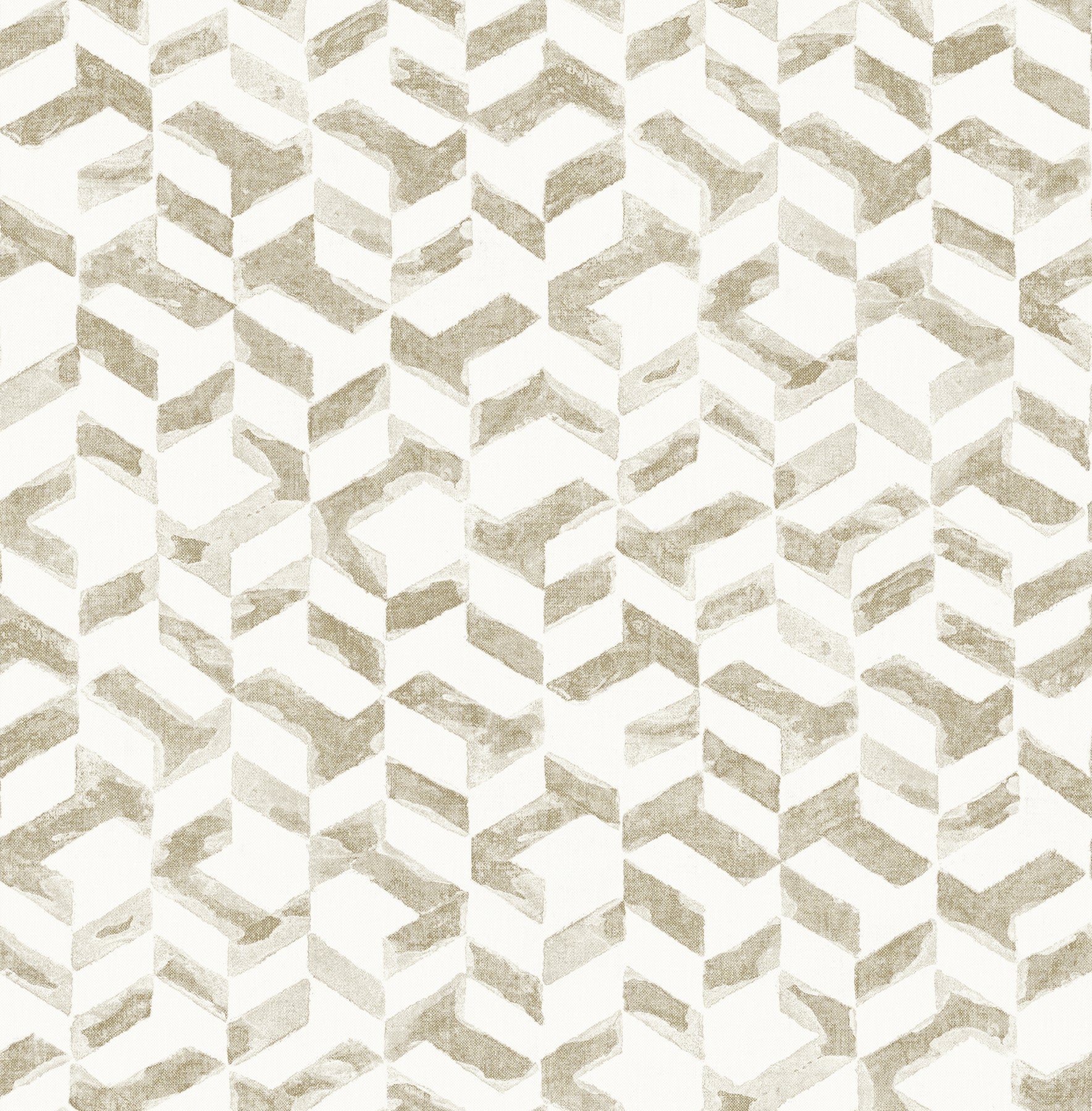 A-Street Prints Instep Champagne Abstract Geometric Wallpaper, 20.5-in by 33-ft