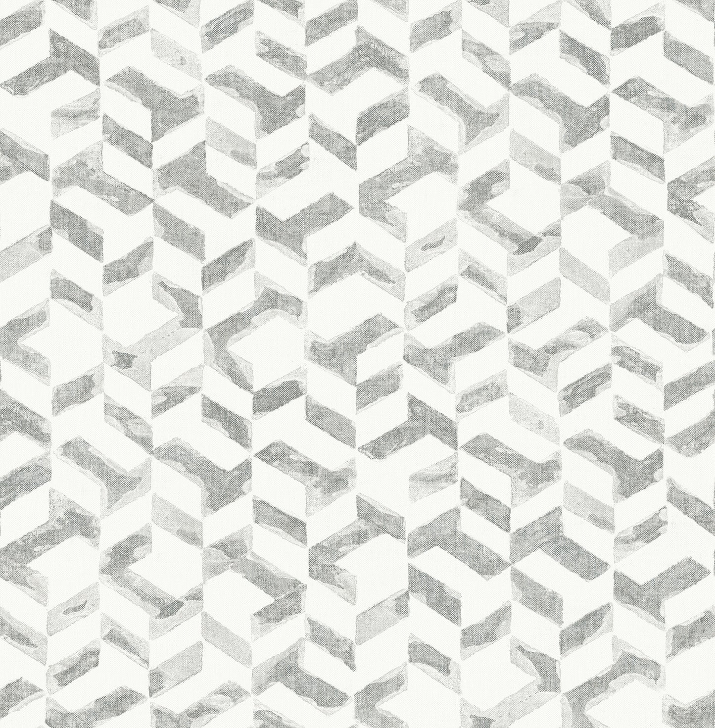 A-Street Prints Instep Platinum Abstract Geometric Wallpaper, 20.5-in by 33-ft