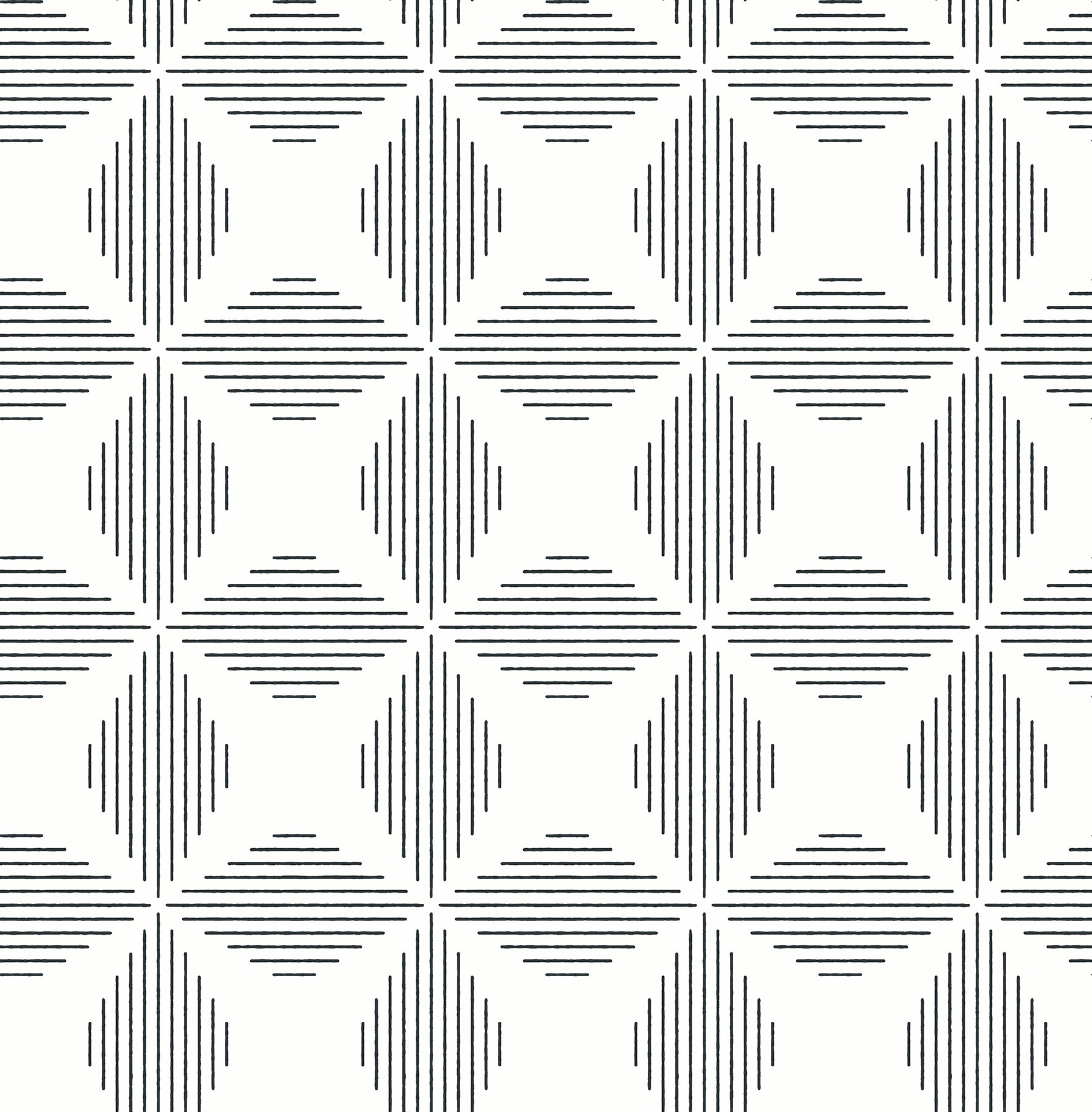 A-Street Prints Telestar Black Geometric Wallpaper, 20.5-in by 33-ft