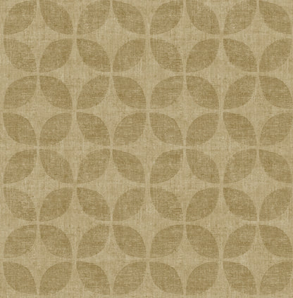 A-Street Prints Polaris Gold Geometric Wallpaper, 20.5-in by 33-ft