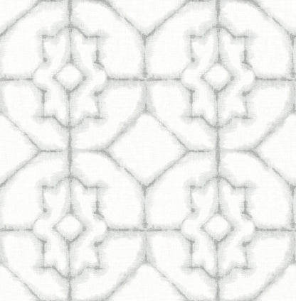 A-Street Prints Verandah Grey Shibori Wallpaper, 20.5-in by 33-ft