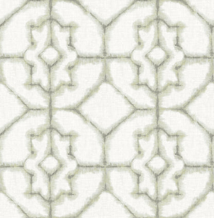 A-Street Prints Verandah Moss Shibori Wallpaper, 20.5-in by 33-ft