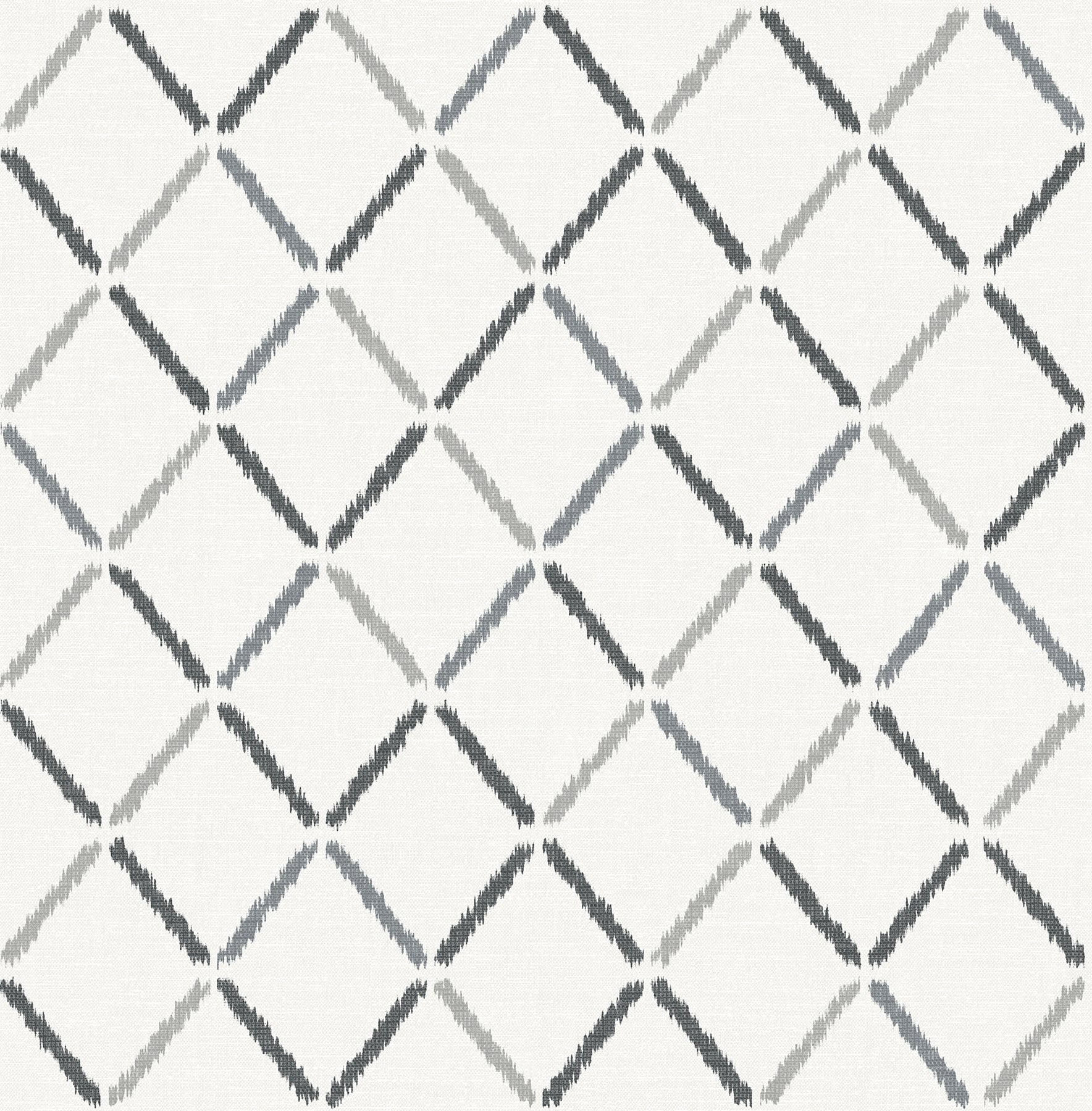 A-Street Prints Allotrope Charcoal Linen Geometric Wallpaper, 20.5-in by 33-ft