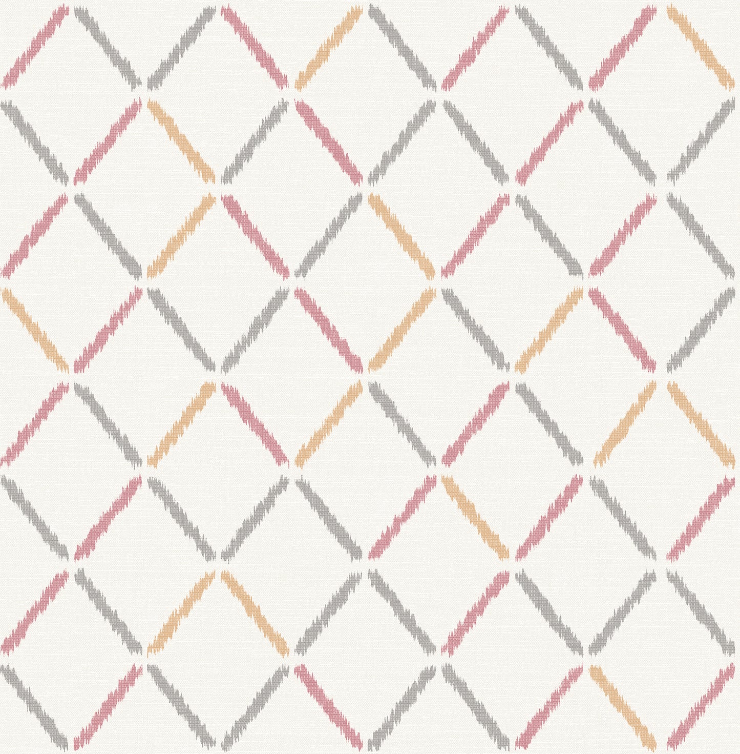 A-Street Prints Allotrope Rose Linen Geometric Wallpaper, 20.5-in by 33-ft