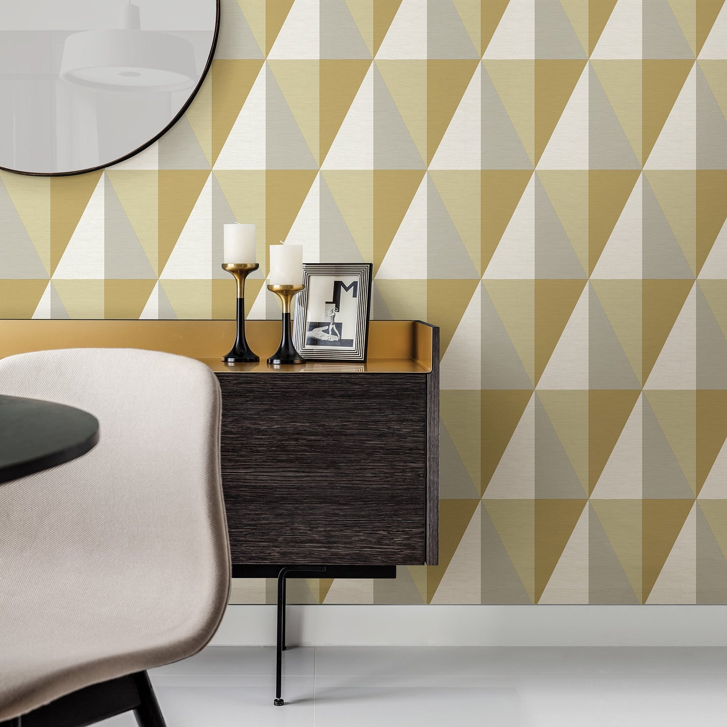 A-Street Prints Aspect Yellow Geometric Faux Grasscloth Wallpaper, 20.5-in by 33-ft