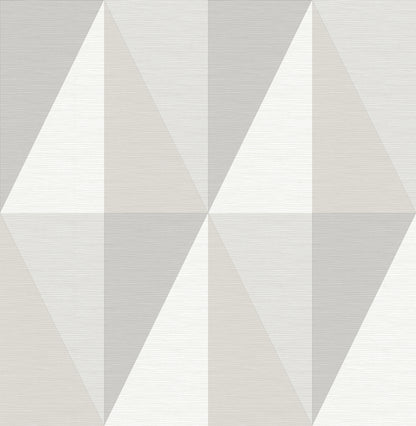 A-Street Prints Aspect Grey Geometric Faux Grasscloth Wallpaper, 20.5-in by 33-ft