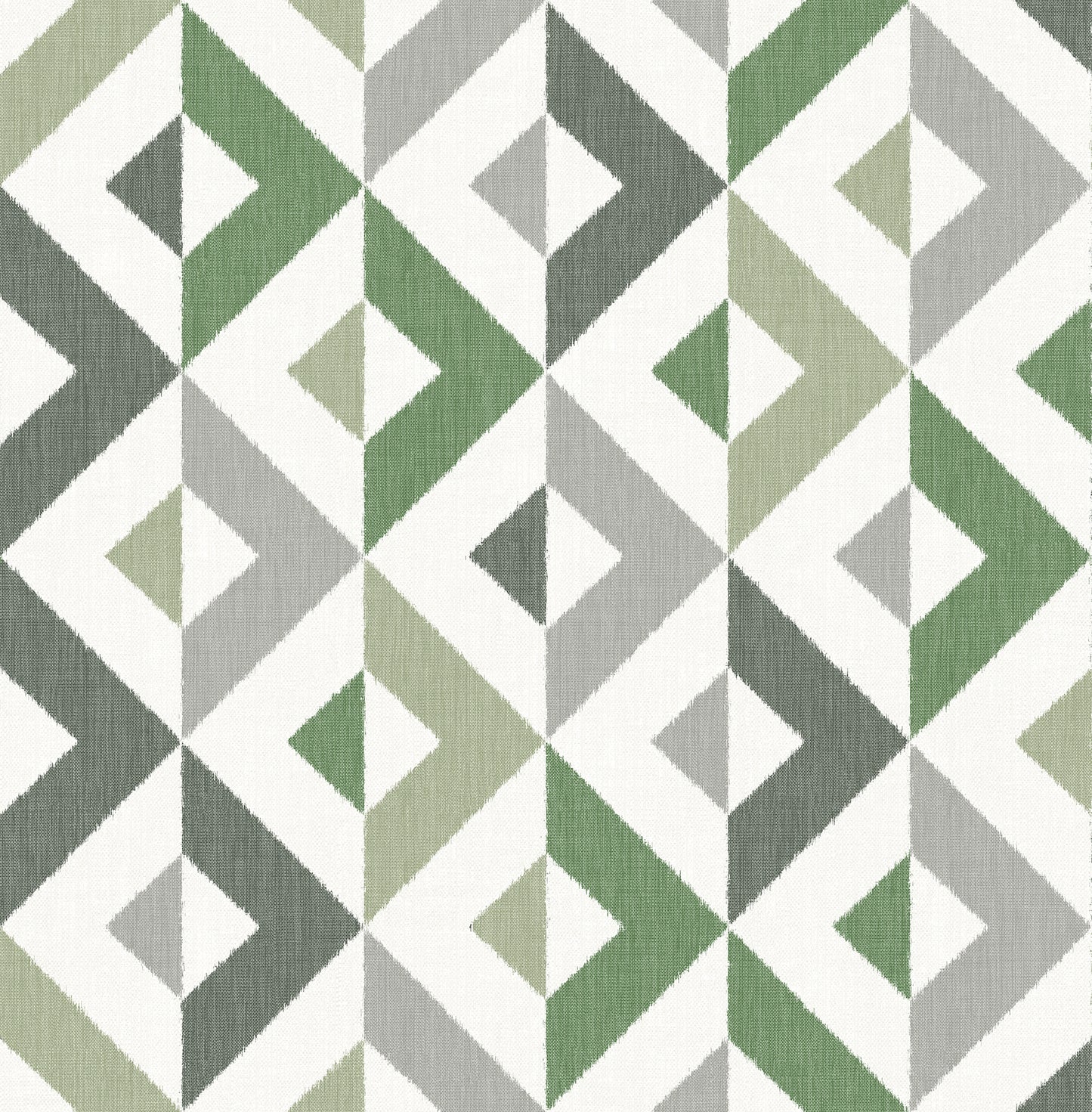 A-Street Prints Seesaw Green Geometric Faux Linen Wallpaper, 20.5-in by 33-ft