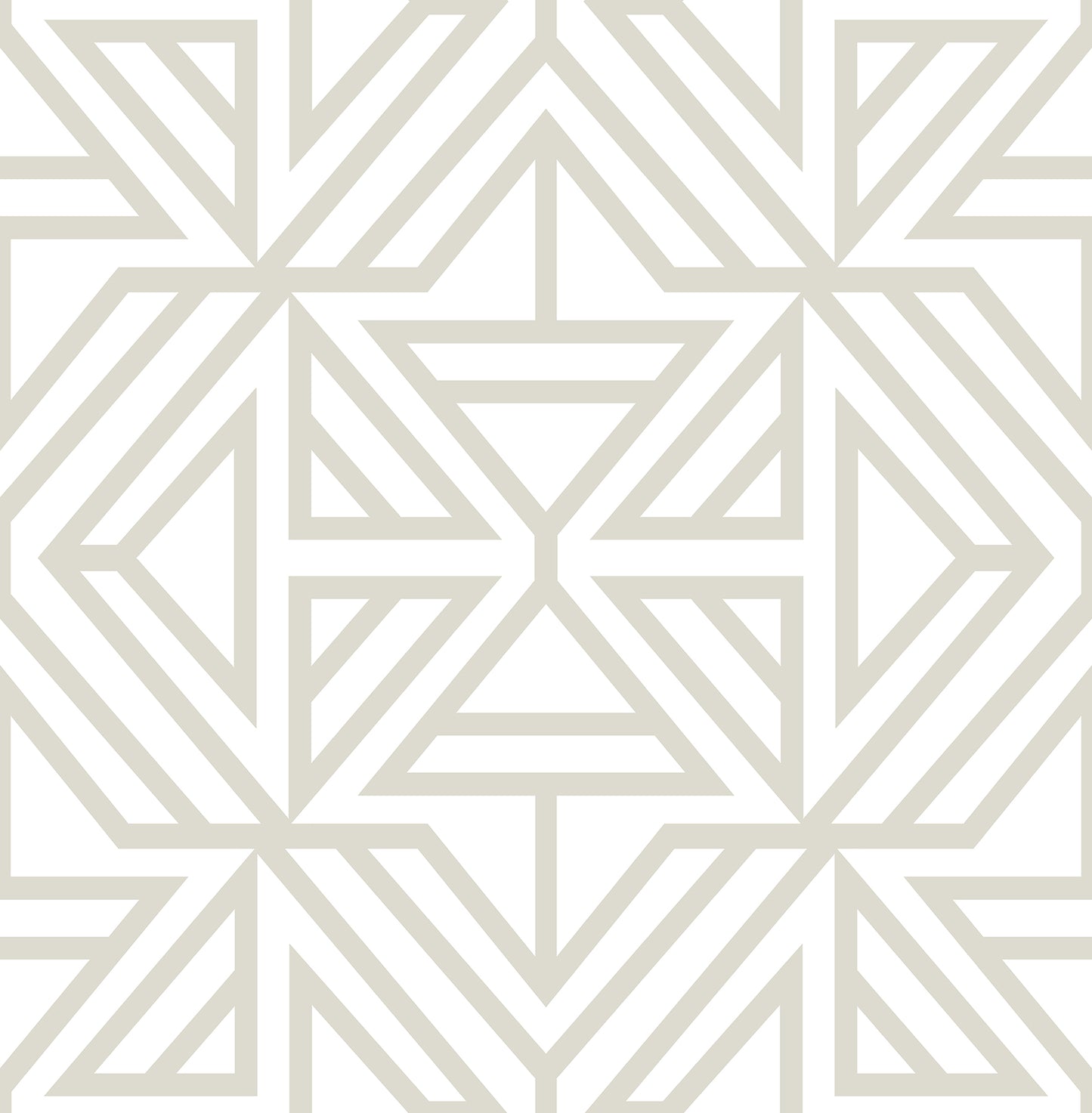 A-Street Prints Helios Bone Geometric Wallpaper, 20.5-in by 33-ft