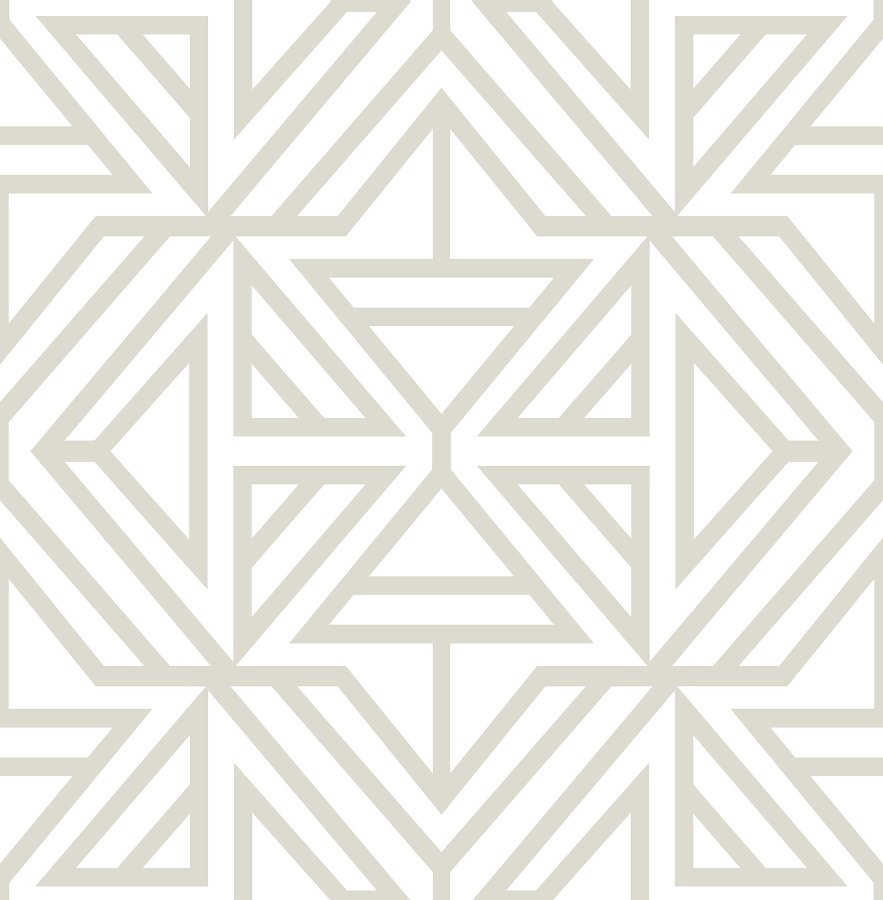 A-Street Prints Helios Bone Geometric Wallpaper, 20.5-in by 33-ft