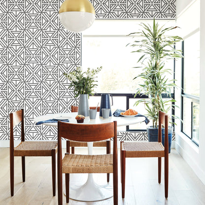 A-Street Prints Helios Taupe Geometric Wallpaper, 20.5-in by 33-ft