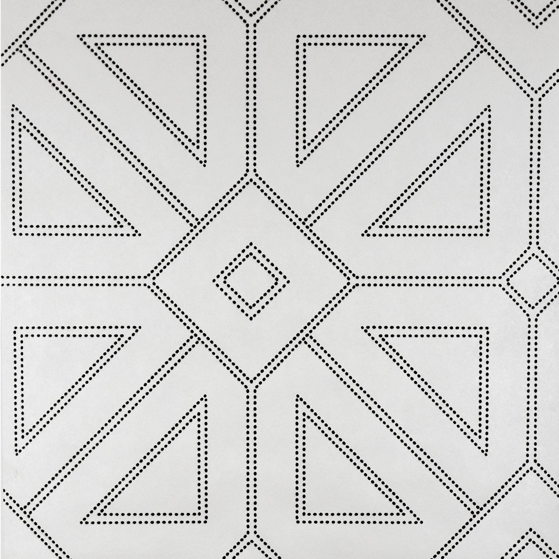 A-Street Prints Voltaire Off White Beaded Geometric Wallpaper, 20.5-in by 33-ft