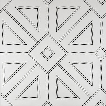 A-Street Prints Voltaire Off White Beaded Geometric Wallpaper, 20.5-in by 33-ft