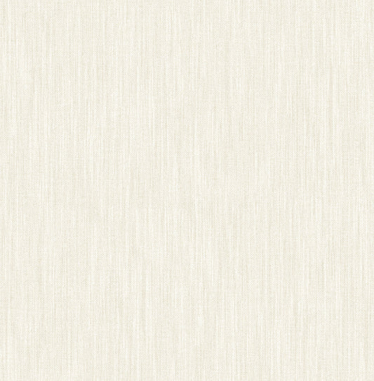 A-Street Prints Chenille Off White Faux Linen Wallpaper, 20.5-in by 33-ft