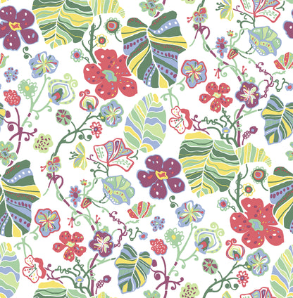 A-Street Prints Gwyneth Multicolor Floral Wallpaper, 20.5-in by 33-ft