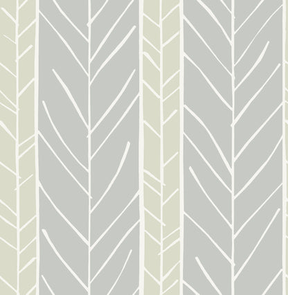 A-Street Prints Lottie Grey Stripe Wallpaper, 20.5-in by 33-ft