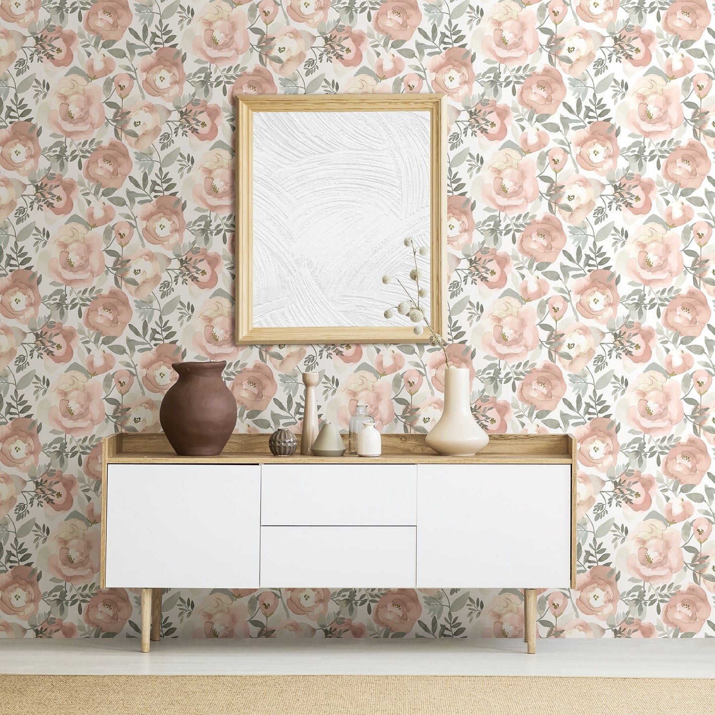 A-Street Prints Orla Rose Floral Wallpaper, 20.5-in by 33-ft