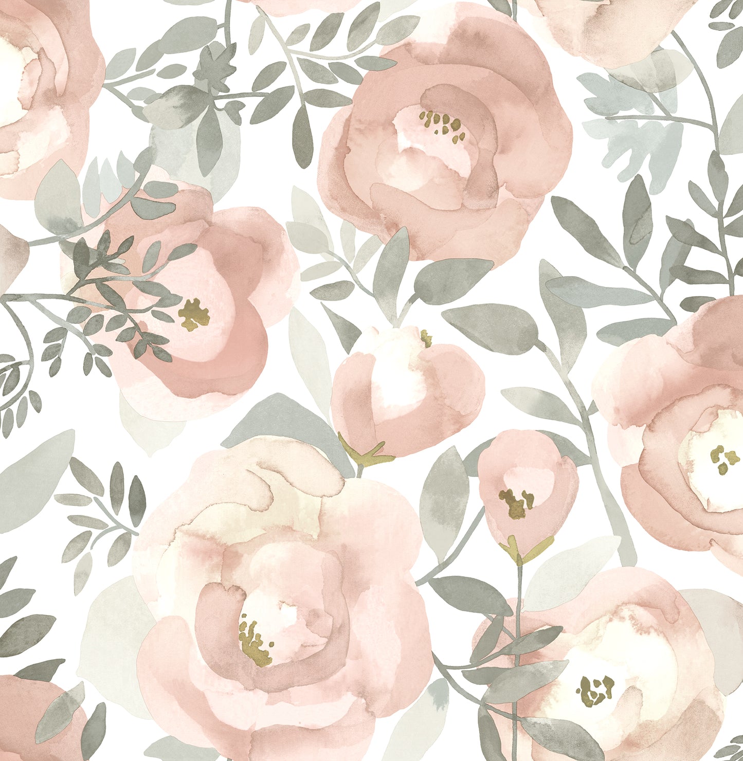 A-Street Prints Orla Rose Floral Wallpaper, 20.5-in by 33-ft