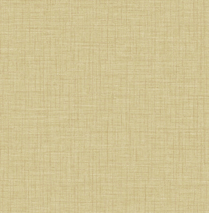 A-Street Prints Jocelyn Yellow Faux Linen Wallpaper, 20.5-in by 33-ft