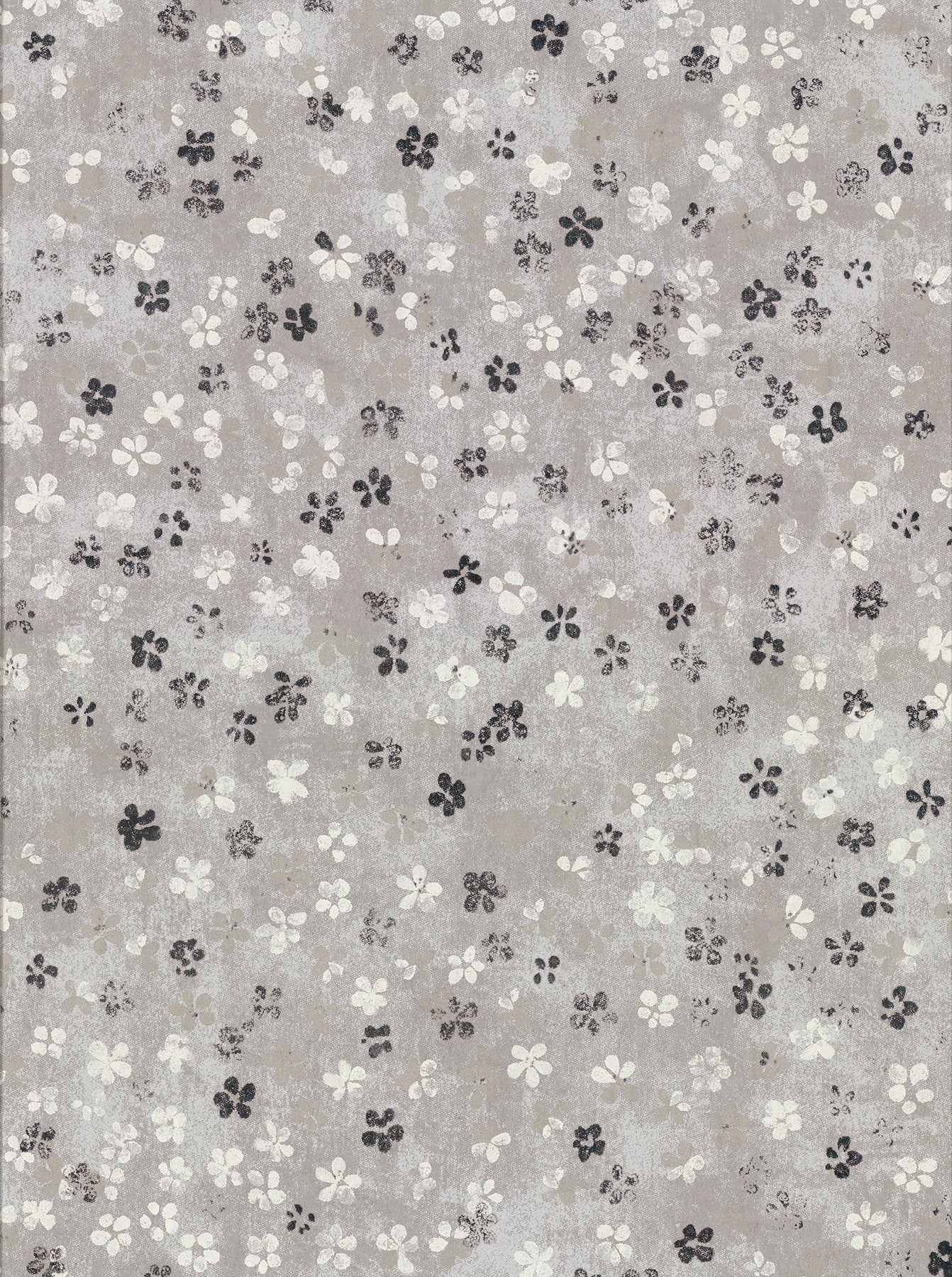 Brewster Cosima Grey Miniature Floral Wallpaper, 27-in by 27-ft