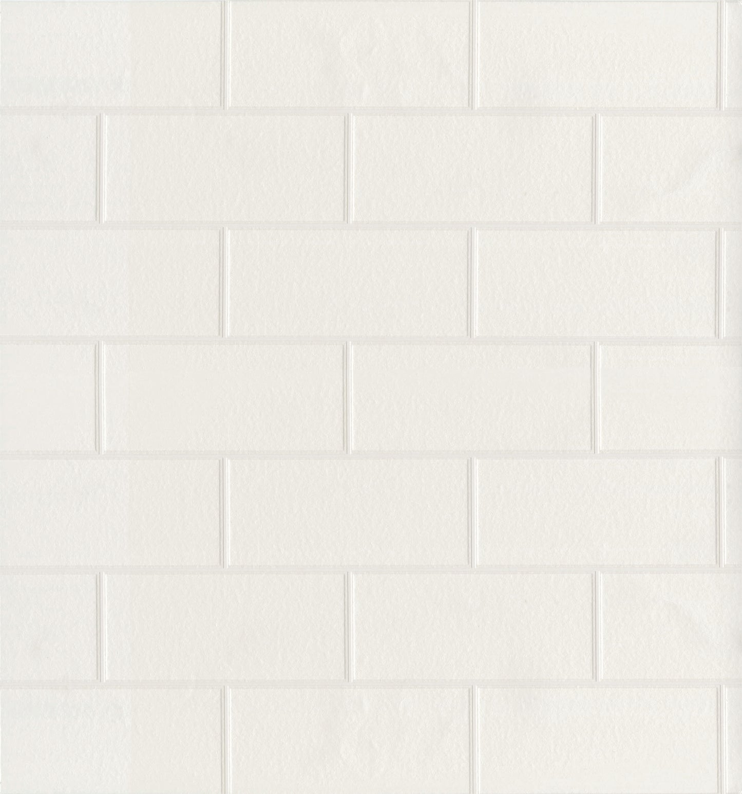 Brewster Bettina White Paintable Subway Tile Wallpaper, 20.5-in by 33-ft