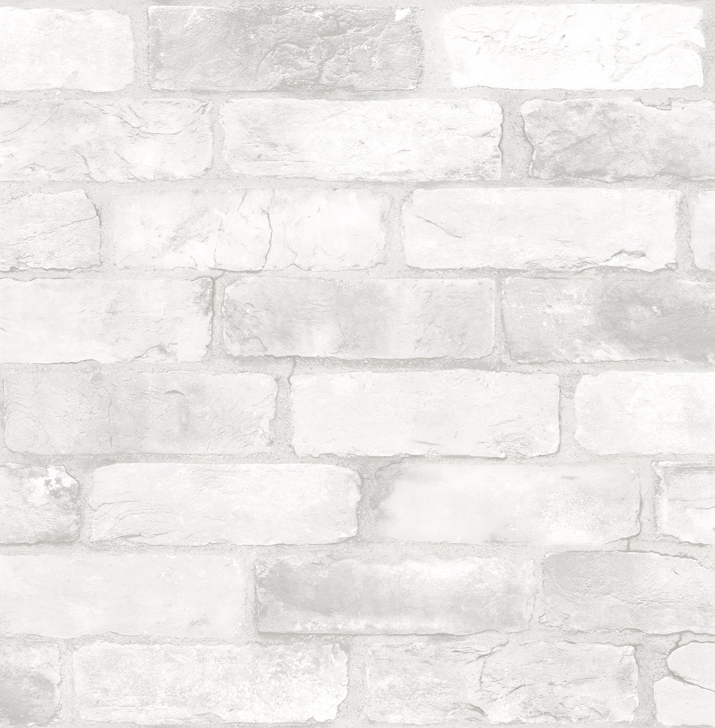 Brewster Cody Light Grey Reclaimed Bricks Wallpaper, 20.5-in by 33-ft