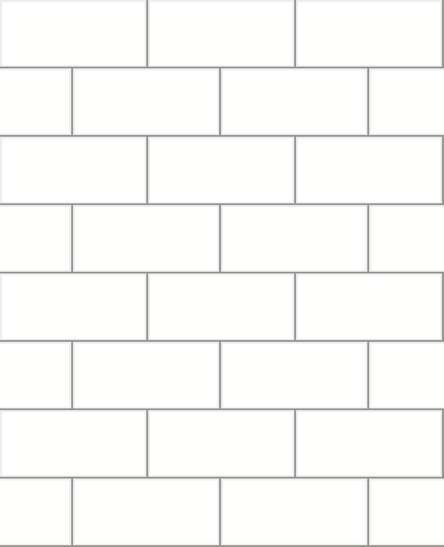 Brewster Easton Off White Paintable Subway Tile Wallpaper, 20.5-in by 33-ft