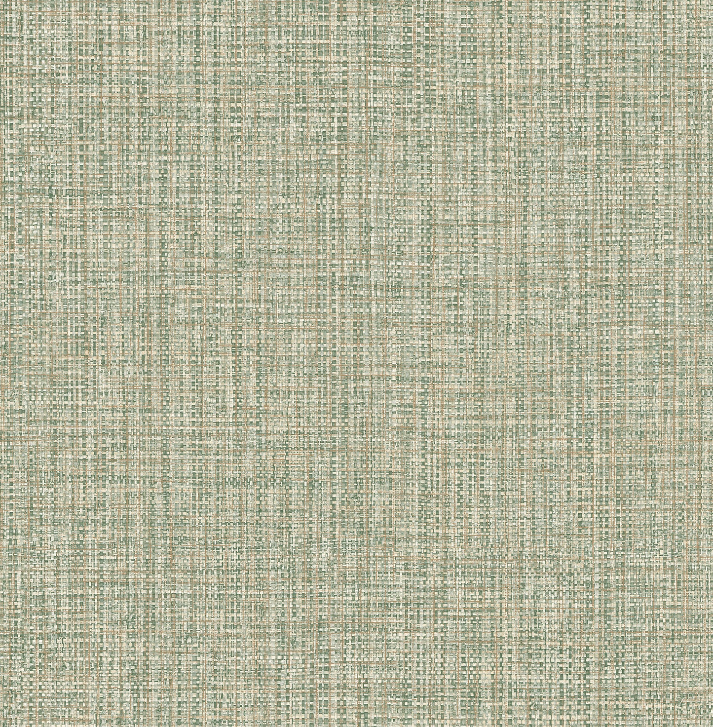 A-Street Prints Rattan Green Woven Wallpaper, 20.5-in by 33-ft