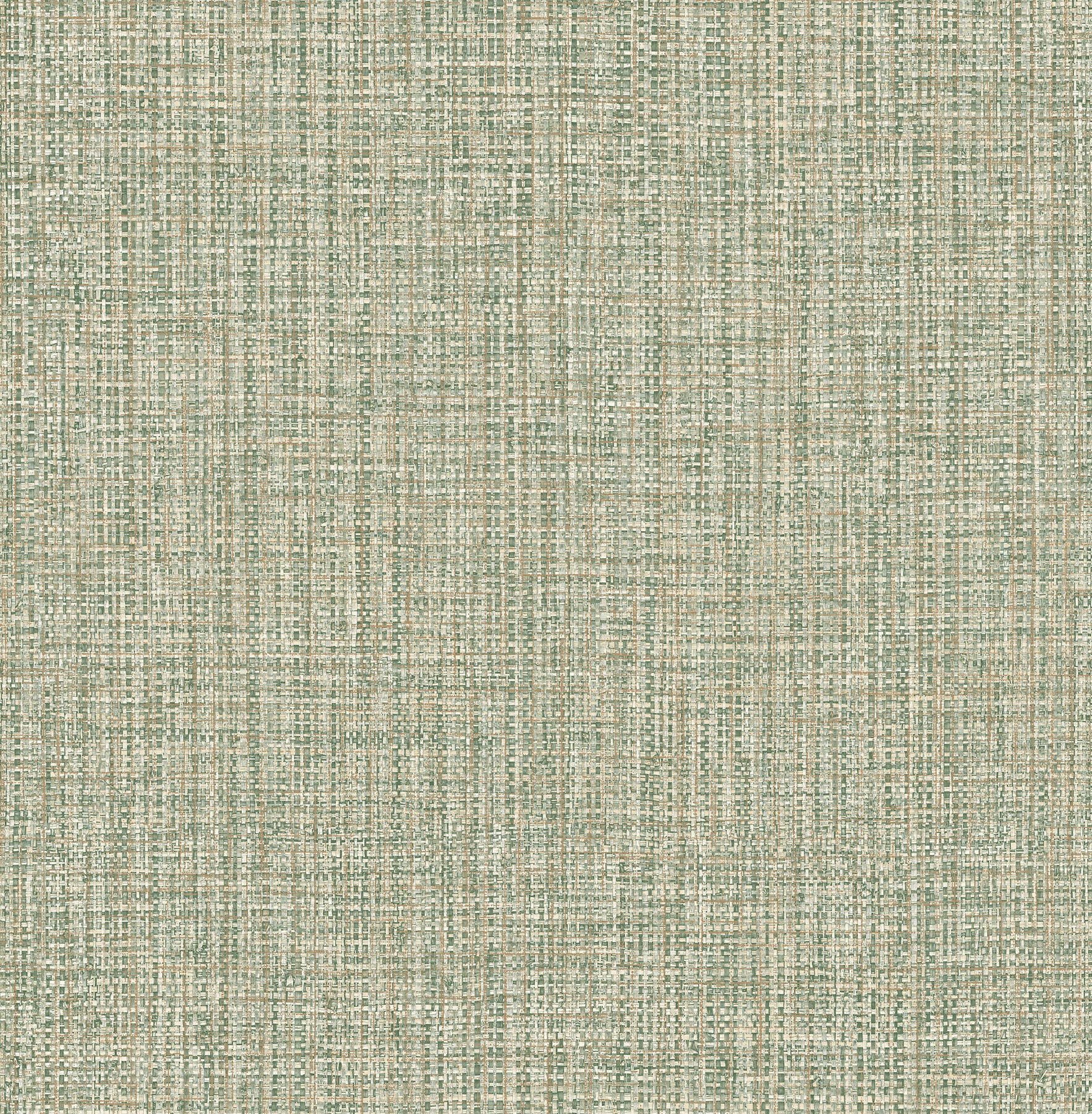 A-Street Prints Rattan Green Woven Wallpaper, 20.5-in by 33-ft