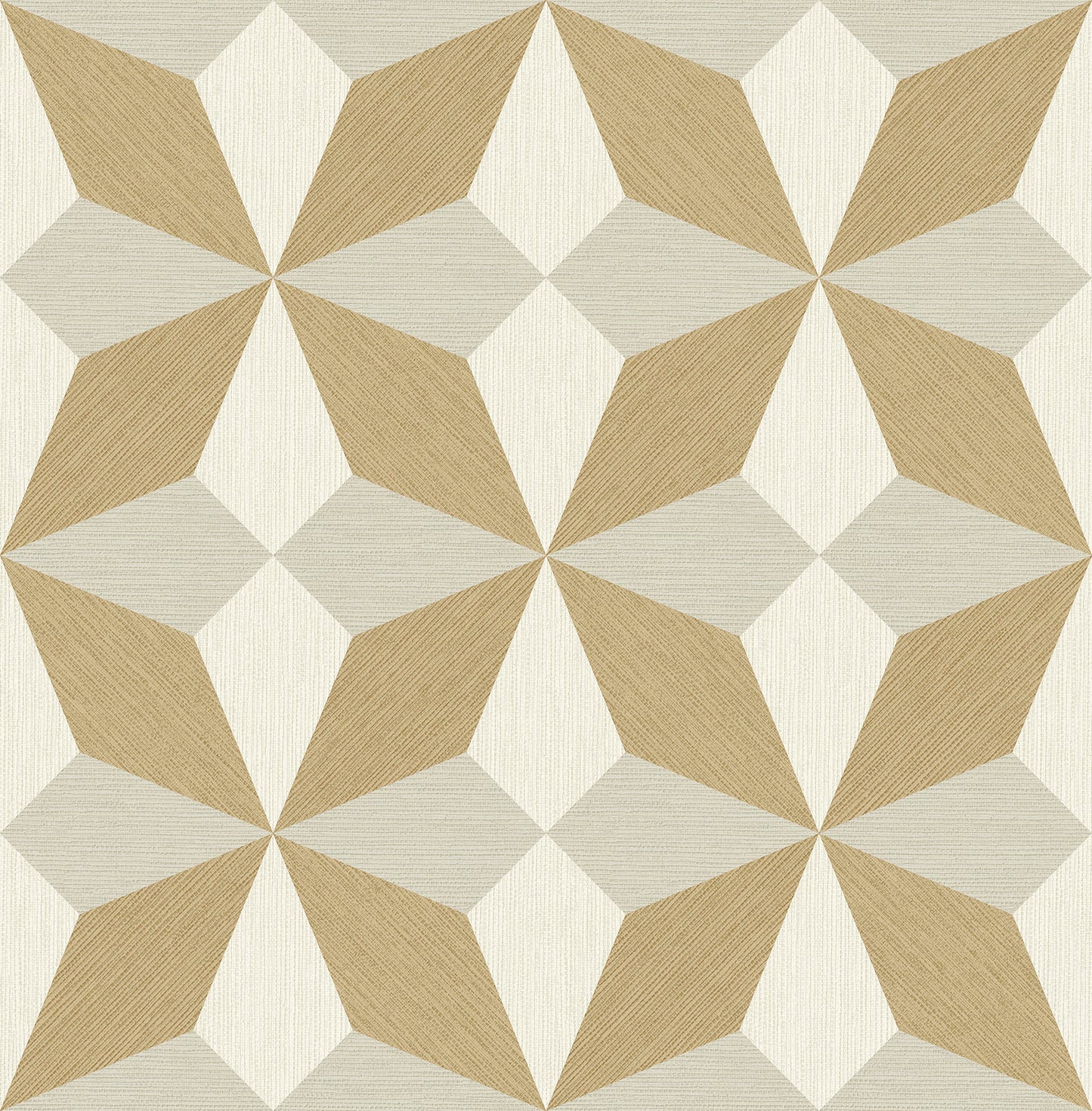 A-Street Prints Valiant Beige Faux Grasscloth Geometric Wallpaper, 20.5-in by 33-ft