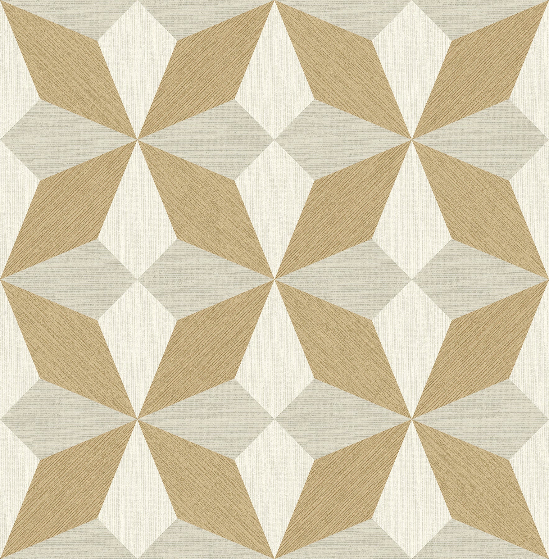 A-Street Prints Valiant Beige Faux Grasscloth Geometric Wallpaper, 20.5-in by 33-ft