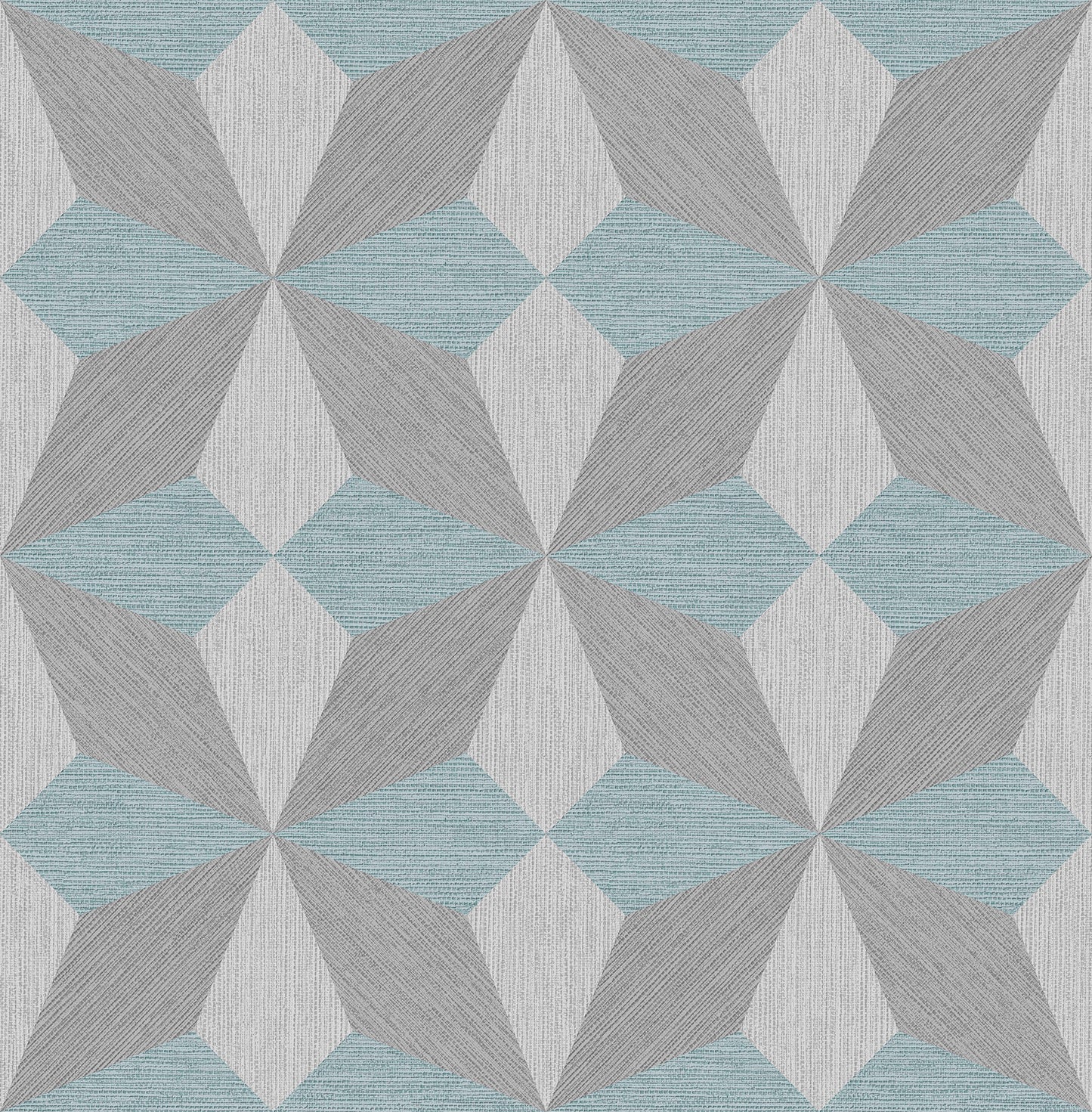 A-Street Prints Valiant Aqua Faux Grasscloth Geometric Wallpaper, 20.5-in by 33-ft