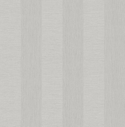 A-Street Prints Intrepid Light Grey Faux Grasscloth Stripe Wallpaper, 20.5-in by 33-ft