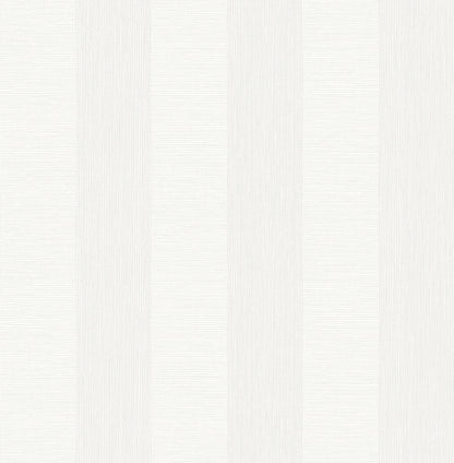 A-Street Prints Intrepid White Faux Grasscloth Stripe Wallpaper, 20.5-in by 33-ft