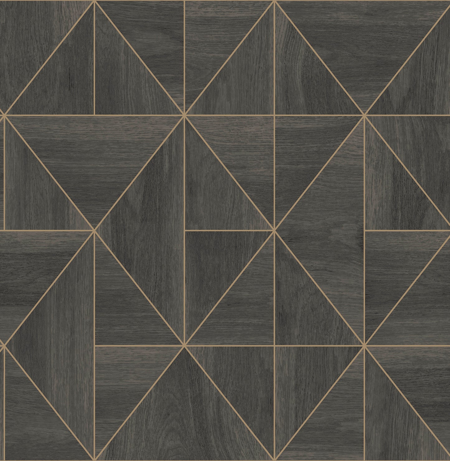 A-Street Prints Cheverny Dark Brown Geometric Wood Wallpaper, 20.5-in by 33-ft