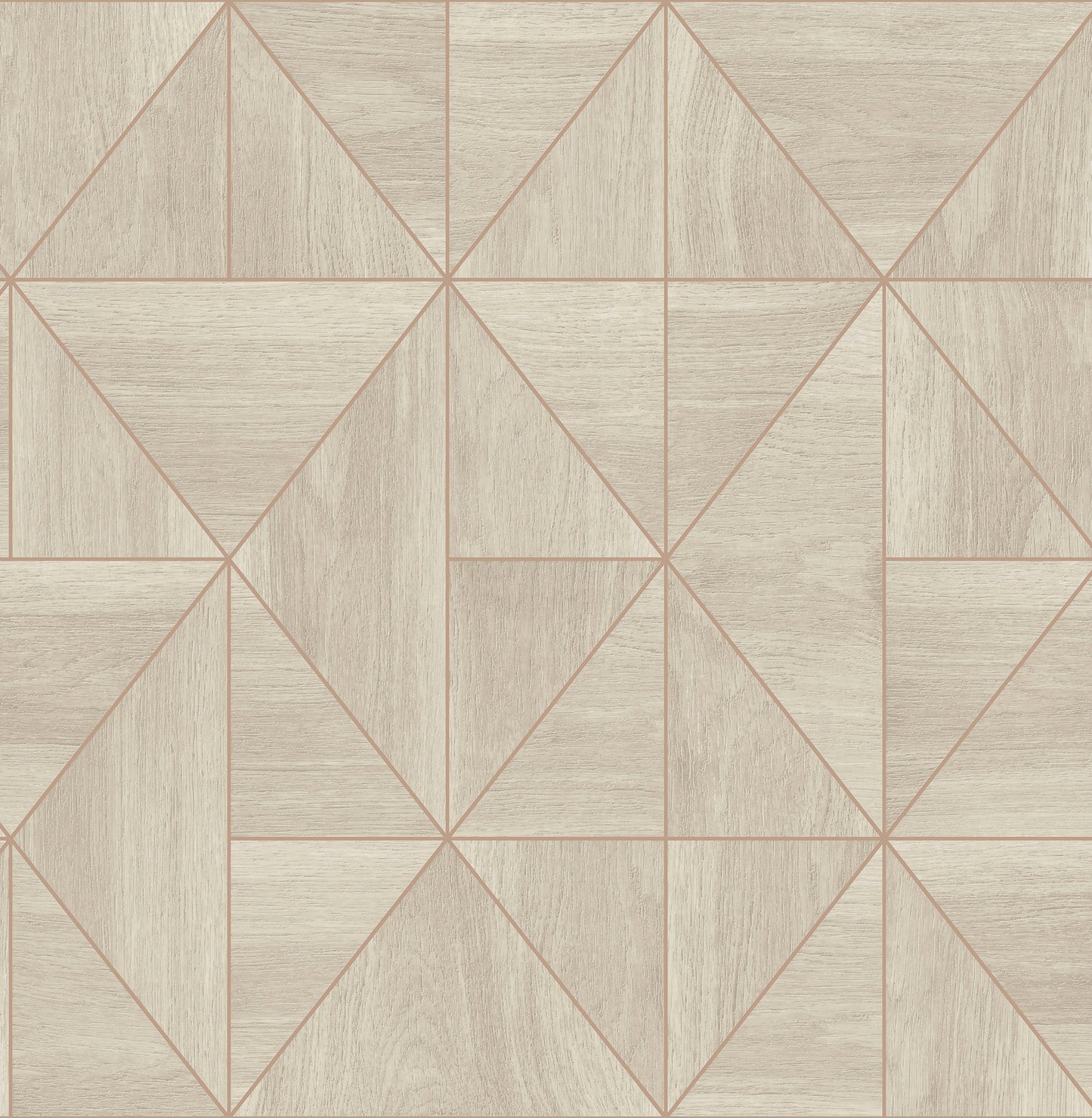 A-Street Prints Cheverny Cream Geometric Wood Wallpaper, 20.5-in by 33-ft