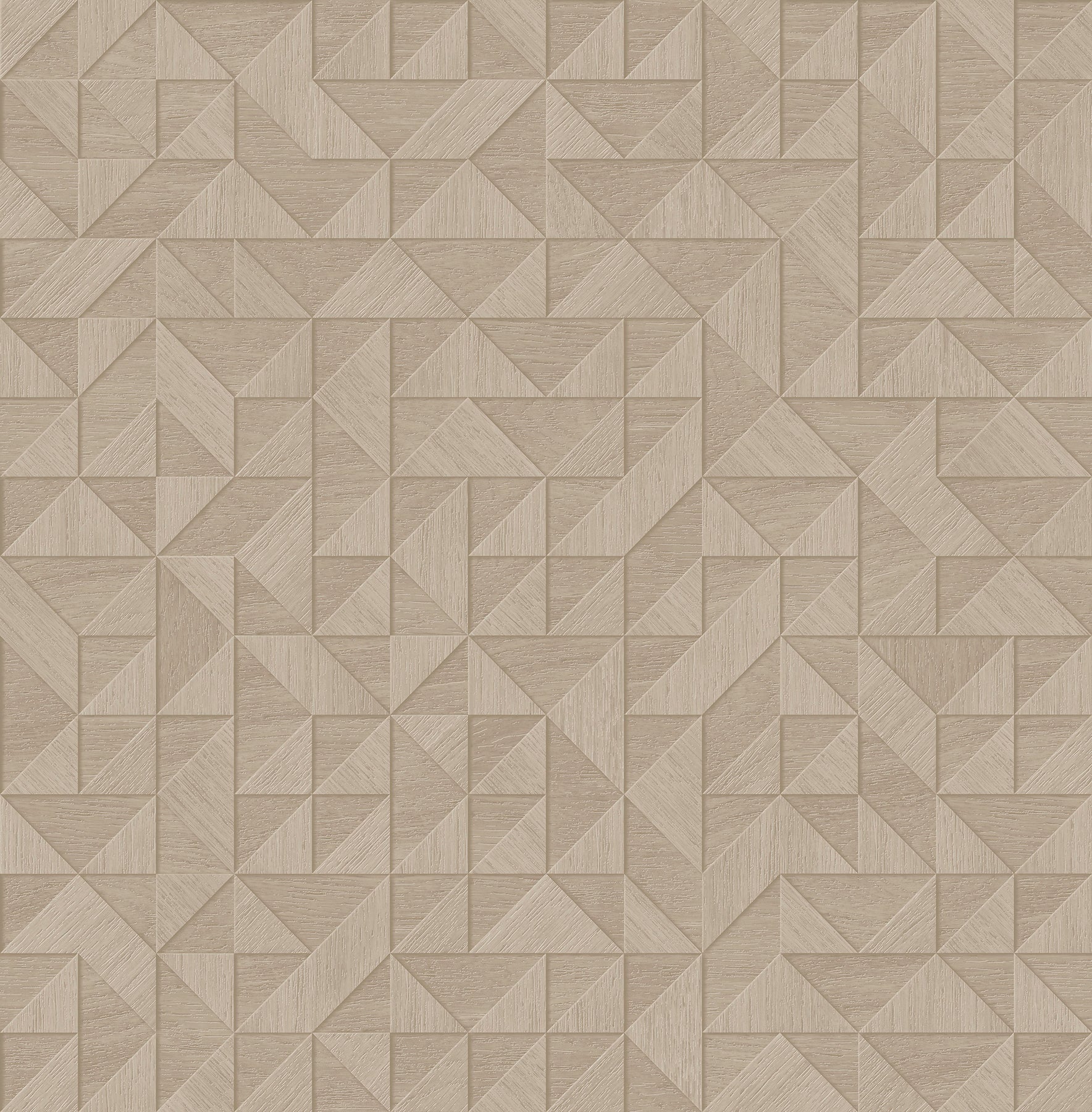 A-Street Prints Gallerie Beige Geometric Wood Wallpaper, 20.5-in by 33-ft