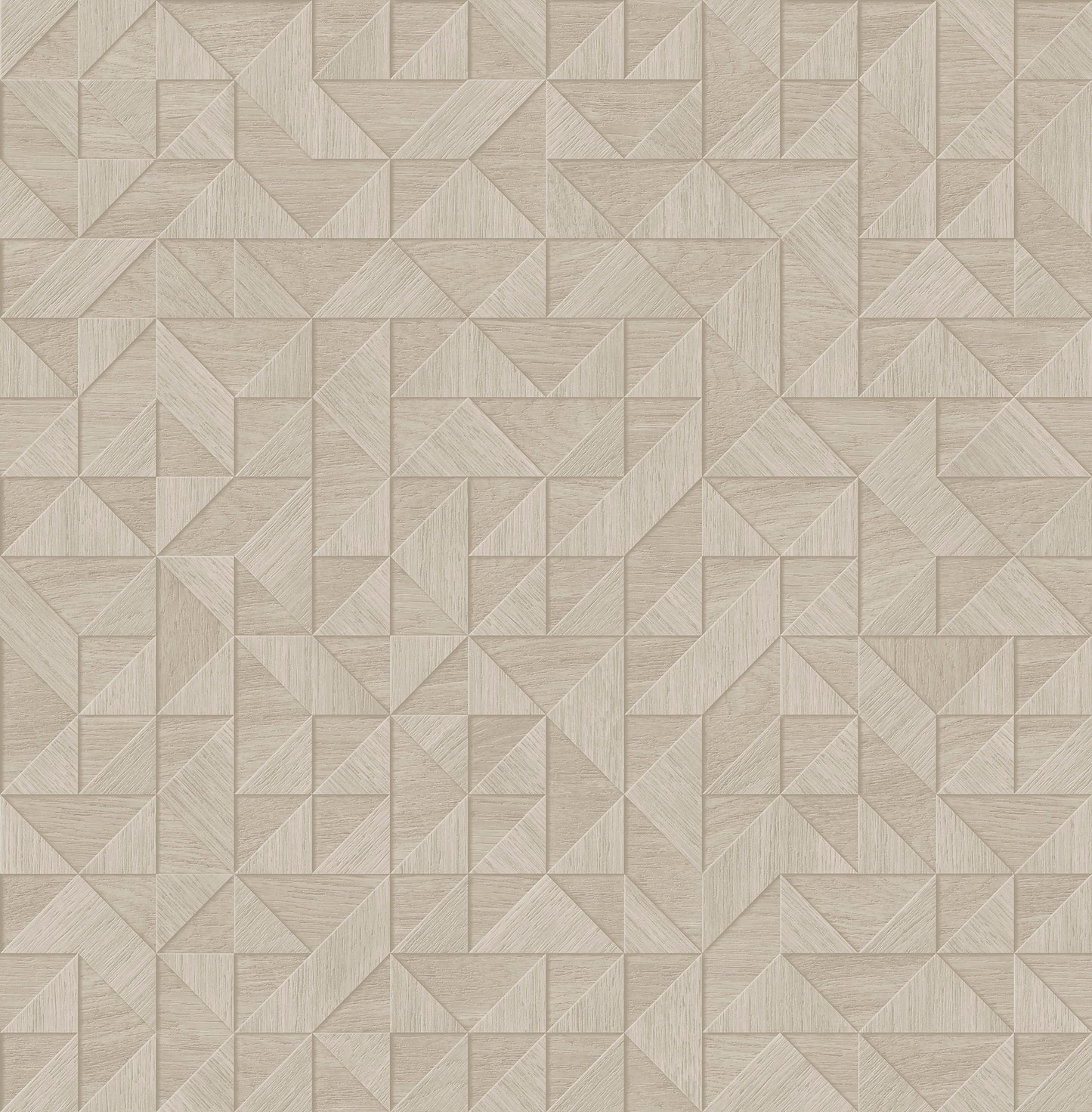 A-Street Prints Gallerie Cream Geometric Wood Wallpaper, 20.5-in by 33-ft