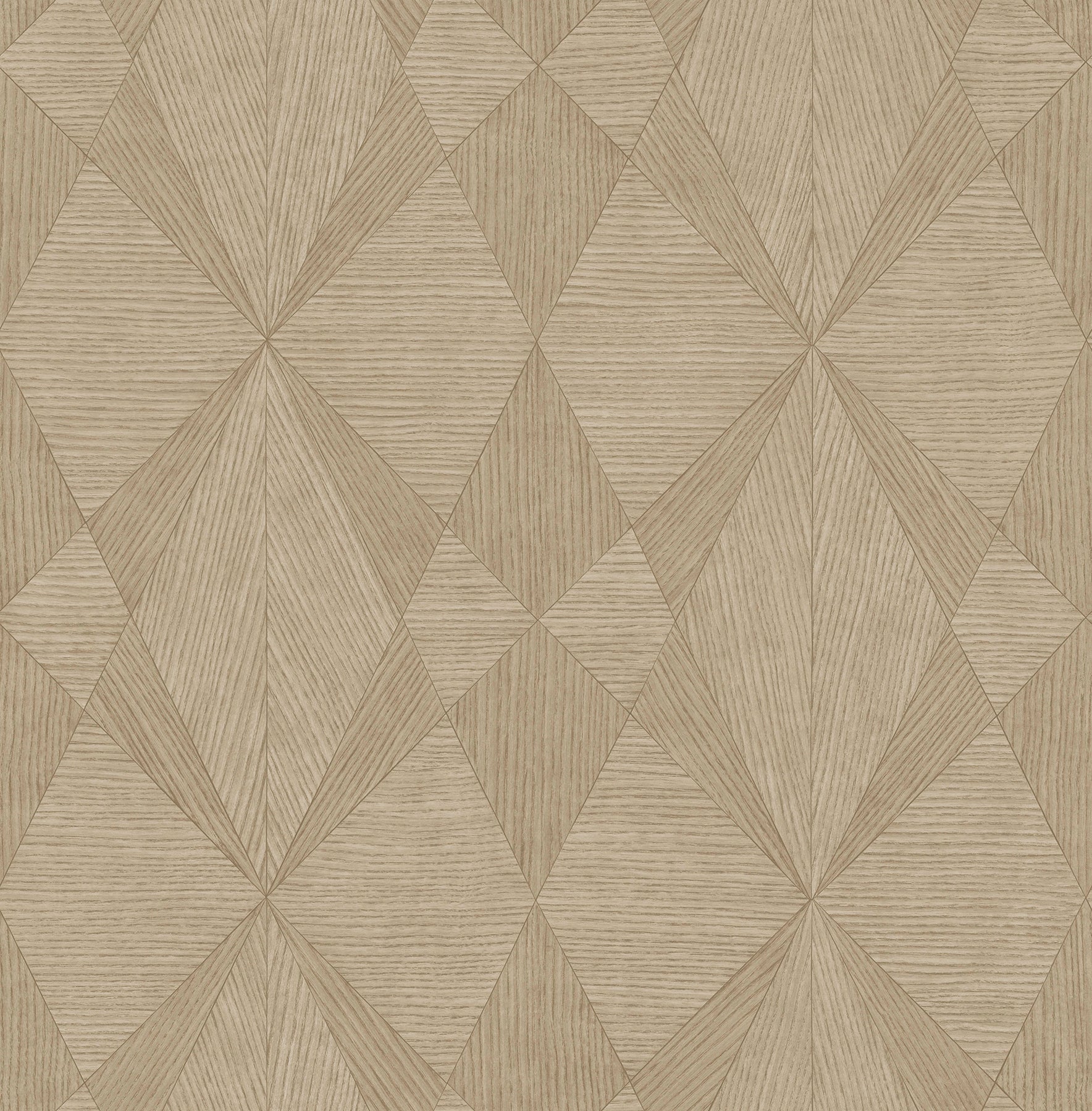 A-Street Prints Intrinsic Light Brown Geometric Wood Wallpaper, 20.5-in by 33-ft